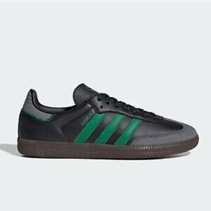 Adidas Samba OG Sneakers Original Shoes Core Black/Green 8.5